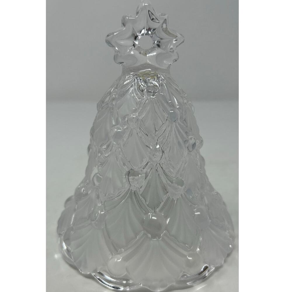 Mikasa Vintage‎ Frosted and Clear Winter Dream Crystal Christmas Tree Bell